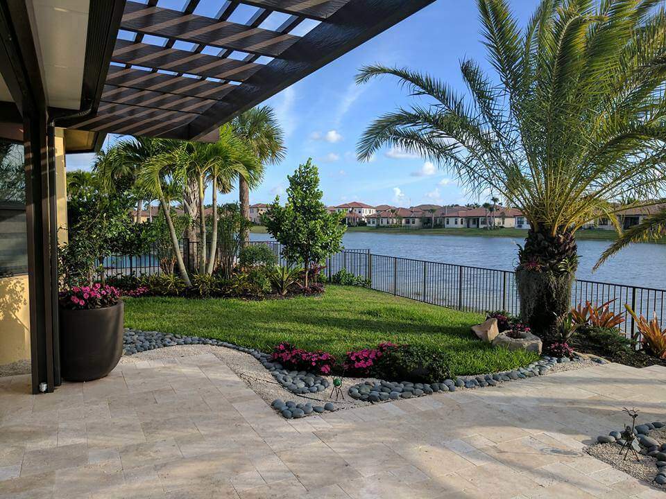 Tropical Landscape Installed With Modern Jacuzzi In Parkland