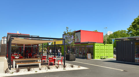 Shipping Container Restaurants and Shopping Center in Indianapolis, Indiana