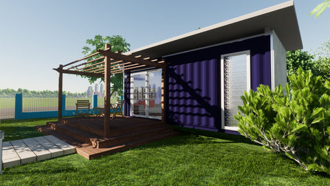 Shipping Container Home in Suburbs