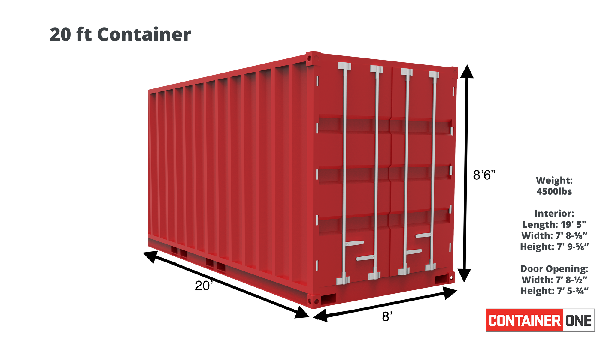 20 Ft Shipping Container Standard Cargo Worthy 20stcw Container One