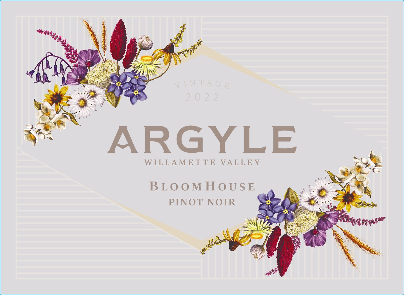 Bloomhouse Argyle Wine label illustrations by Kelly Thompson