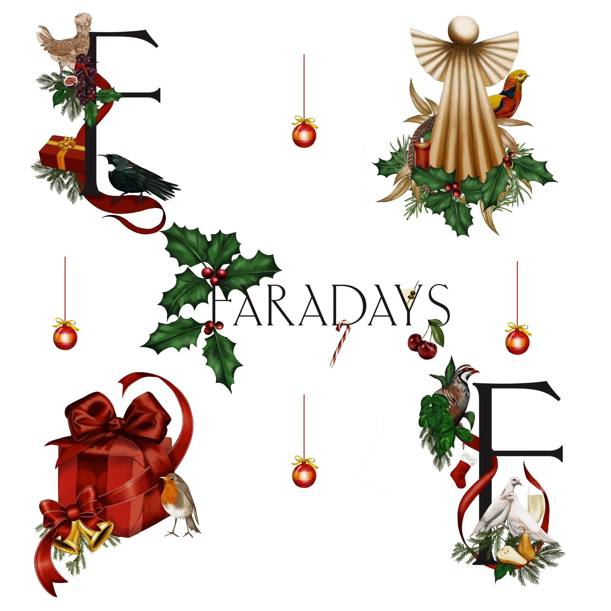 Faradays Department store Christmas gift card by Kelly Thompson Illustrator