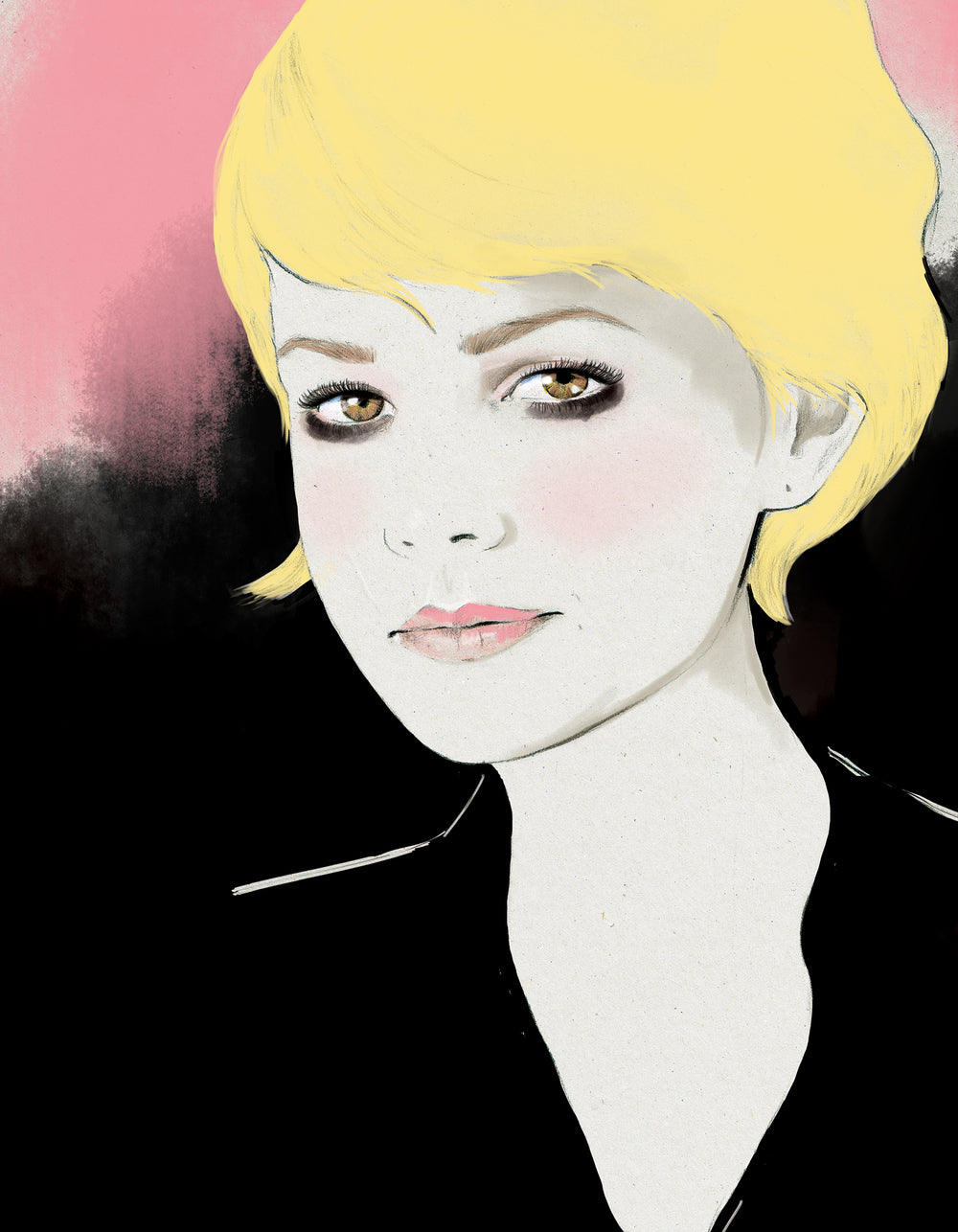 Actress Carey Mulligan fashion illustration Little White Lies book by Melbourne based illustrator Kelly Thompson
