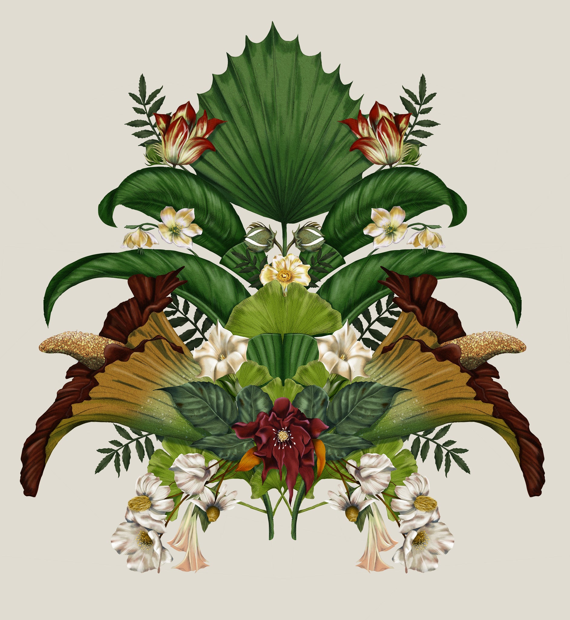 Kelly Thompson botanical wallpaper illustration Melbourne Museum Titanic