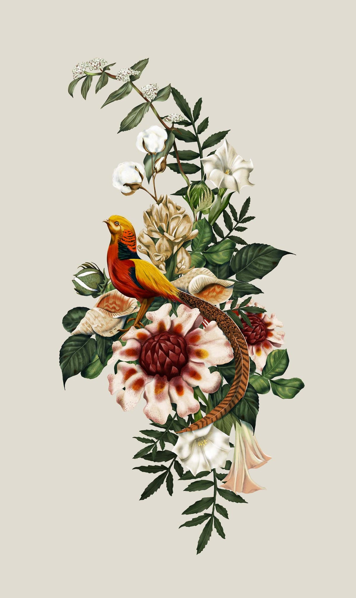 Kelly Thompson botanical and wallpaper illustrator , Melbourne Museum Titanic High Tea