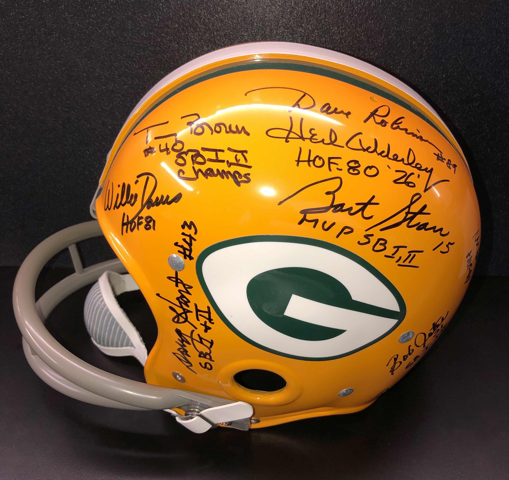 bart starr signed helmet