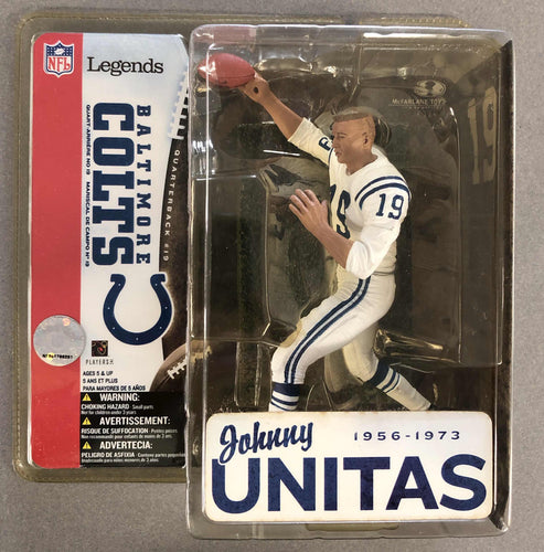 McFarlane Toys NFL Baltimore Colts Sports Picks Football Legends Series 1  Johnny Unitas Action Figure White Jersey No Helmet Variant - ToyWiz