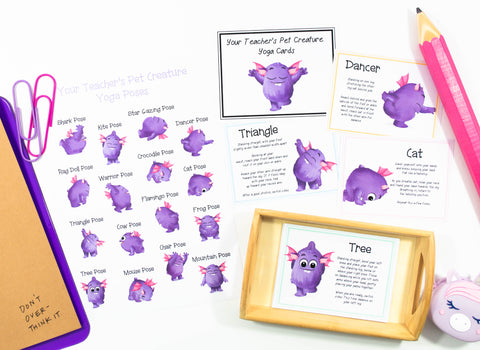 Yoga cards and posters for early childhood