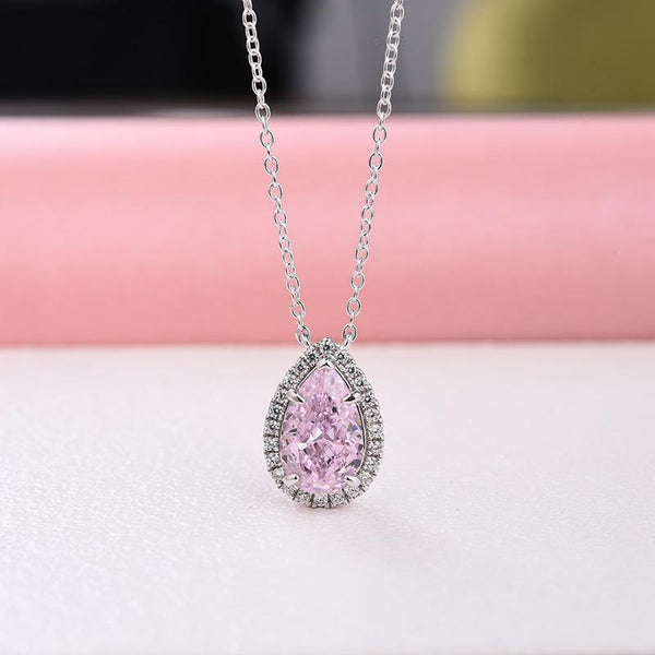 Pink Sapphire Necklace in Rose Gold KLENOTA