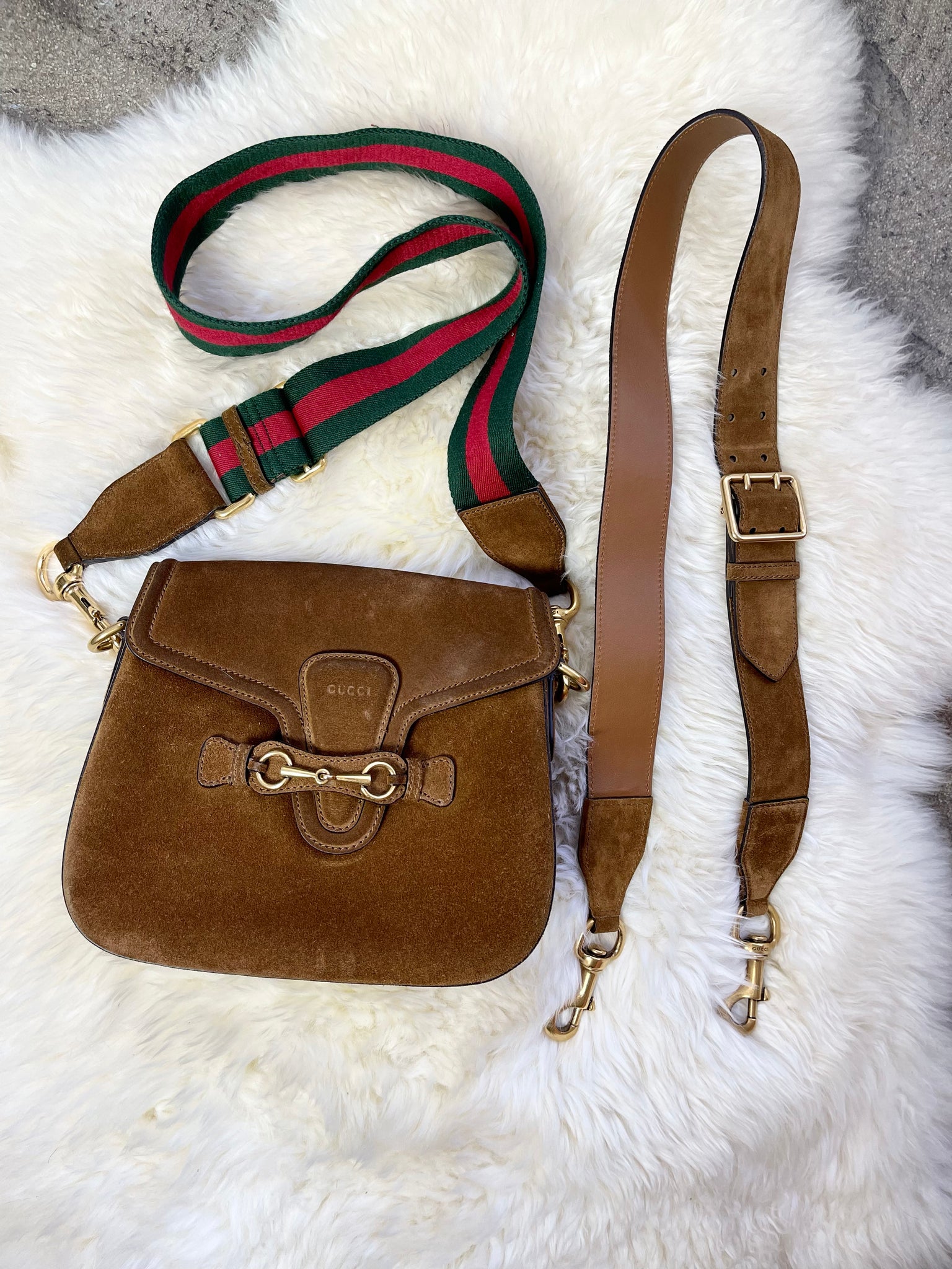 gucci lady web suede