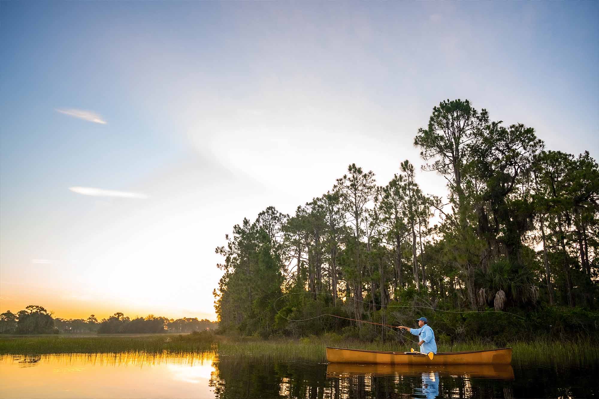 fly rods for fly fishing in a canoe