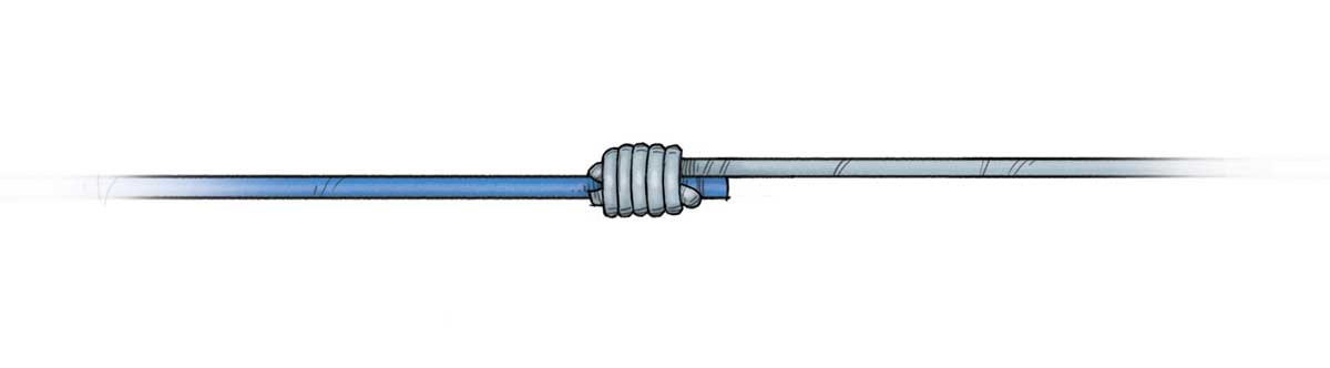 Fly Fishing Knots. How to tie the nail knot step five