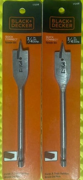 Black & Decker 19108 1/4Bullet Carded Premium HSS Drill Bit Multiple  Purpose 2p