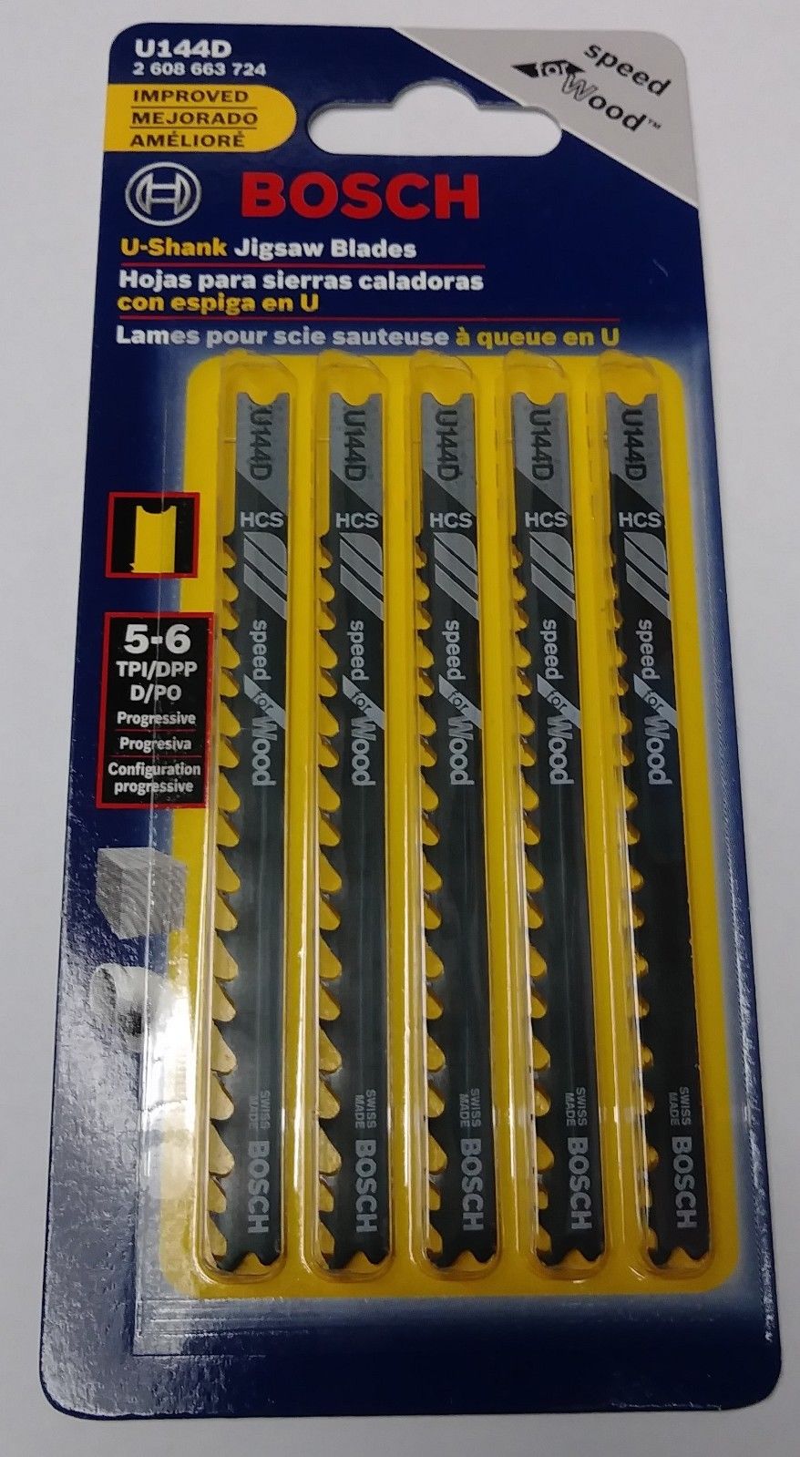 Irwin Jigsaw Blades Wood Cutting Pack of 5 U101D 10504291