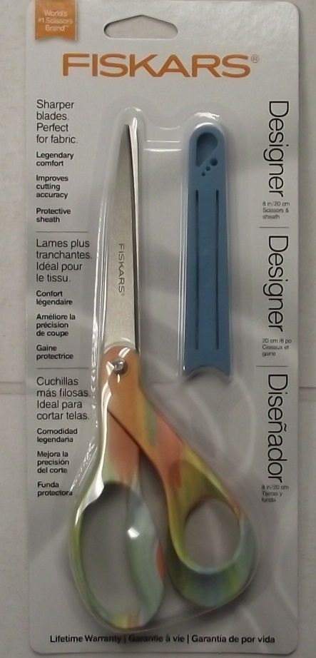 Fiskars 194802-1001 2 Piece Designer Scissors Cutting Set 8 Fabric