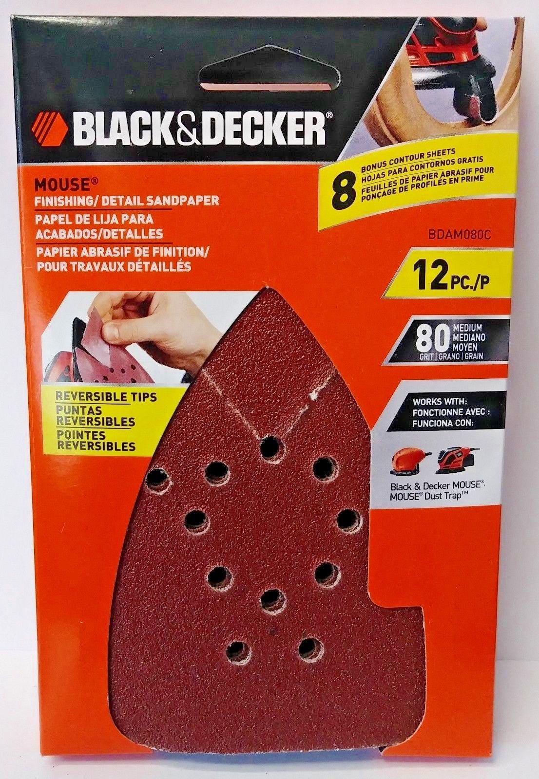 Black & Decker 74-674 Cyclone Assorted Finishing / Detail Sandpaper 4P