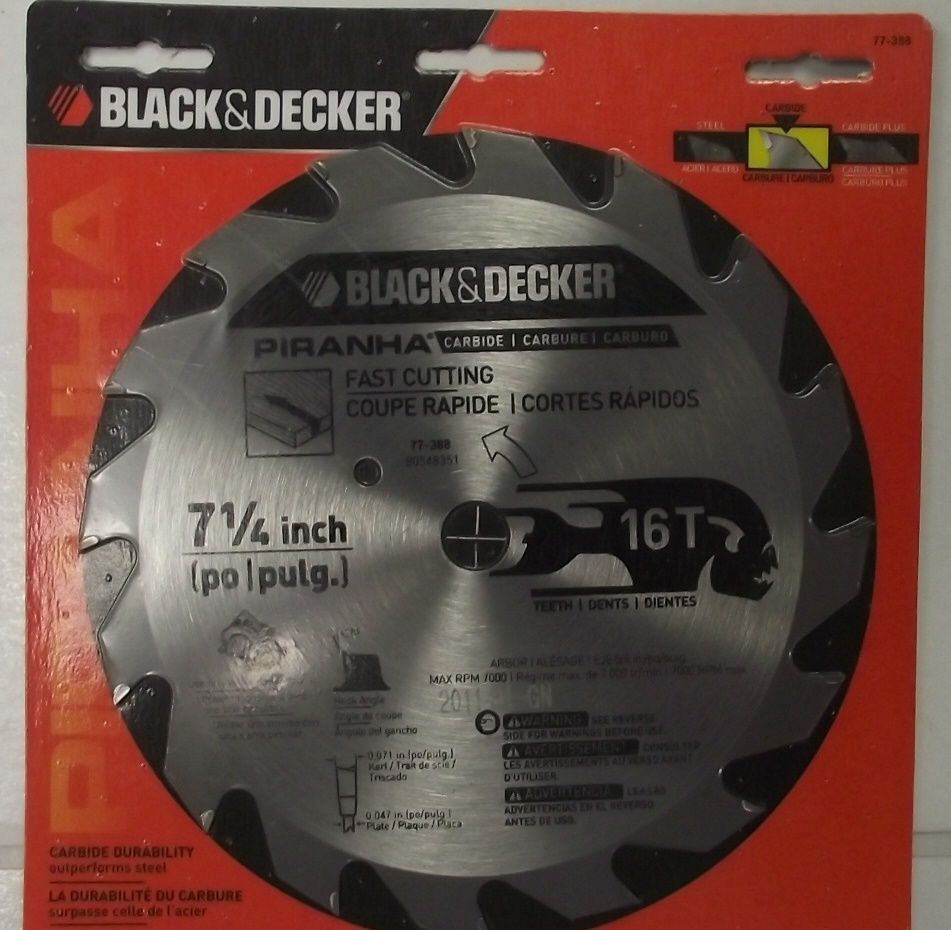 Black & Decker BDA0012 6 x 6 TPI Wood Cutting Piranha Saw Blade 2PKS