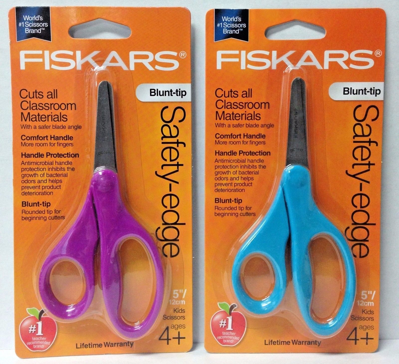 Fiskars 124582-1024 7 Non-stick Precision Tip Student Scissors 10-pair 