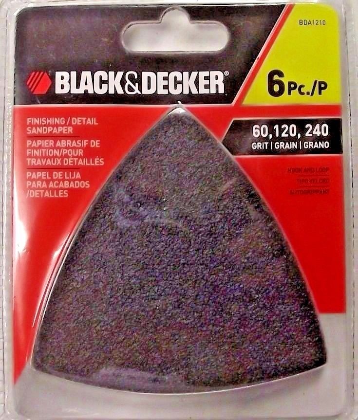 Black Decker 74 674 Cyclone Assorted Finishing Detail Sandpaper 4P