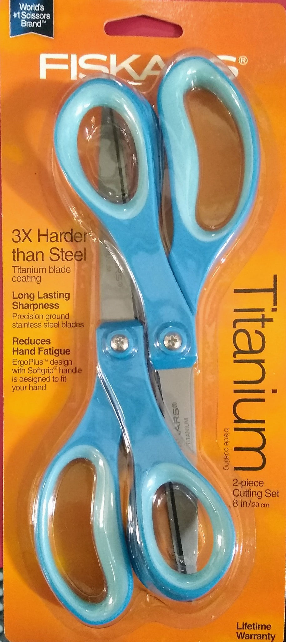 Fiskars Everyday Titanium Softgrip Scissors 8 in. Silver 