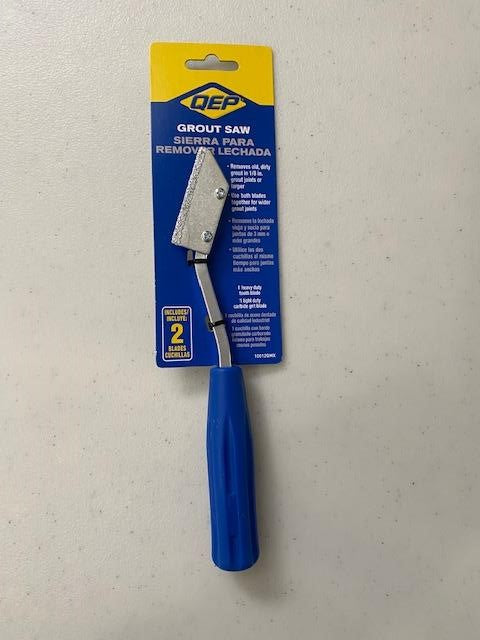 QEP Handheld Grout Saw with Contoured Handle and 2 Blades to Strip