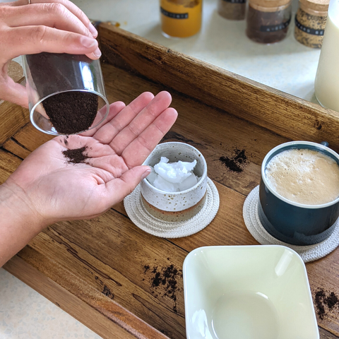 Tabitha Eve Eco-Friendly Zero-Waste Plastic-Free Handmade Skincare Coffee Coconut Oil Scrub Recipe
