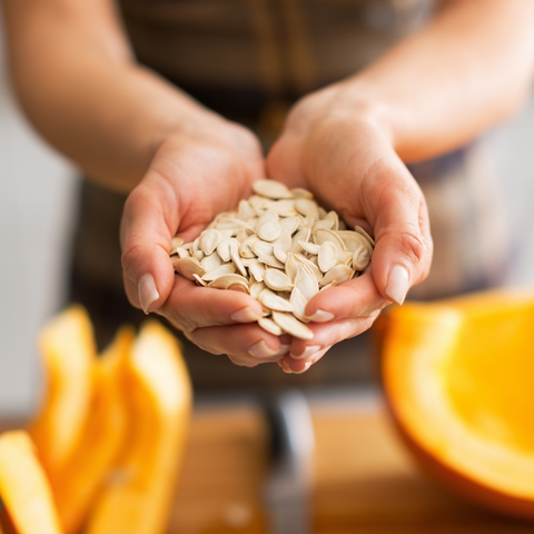 Tabitha Eve Food waste Halloween Pumpkin Recipes - toasted pumpkin seeds