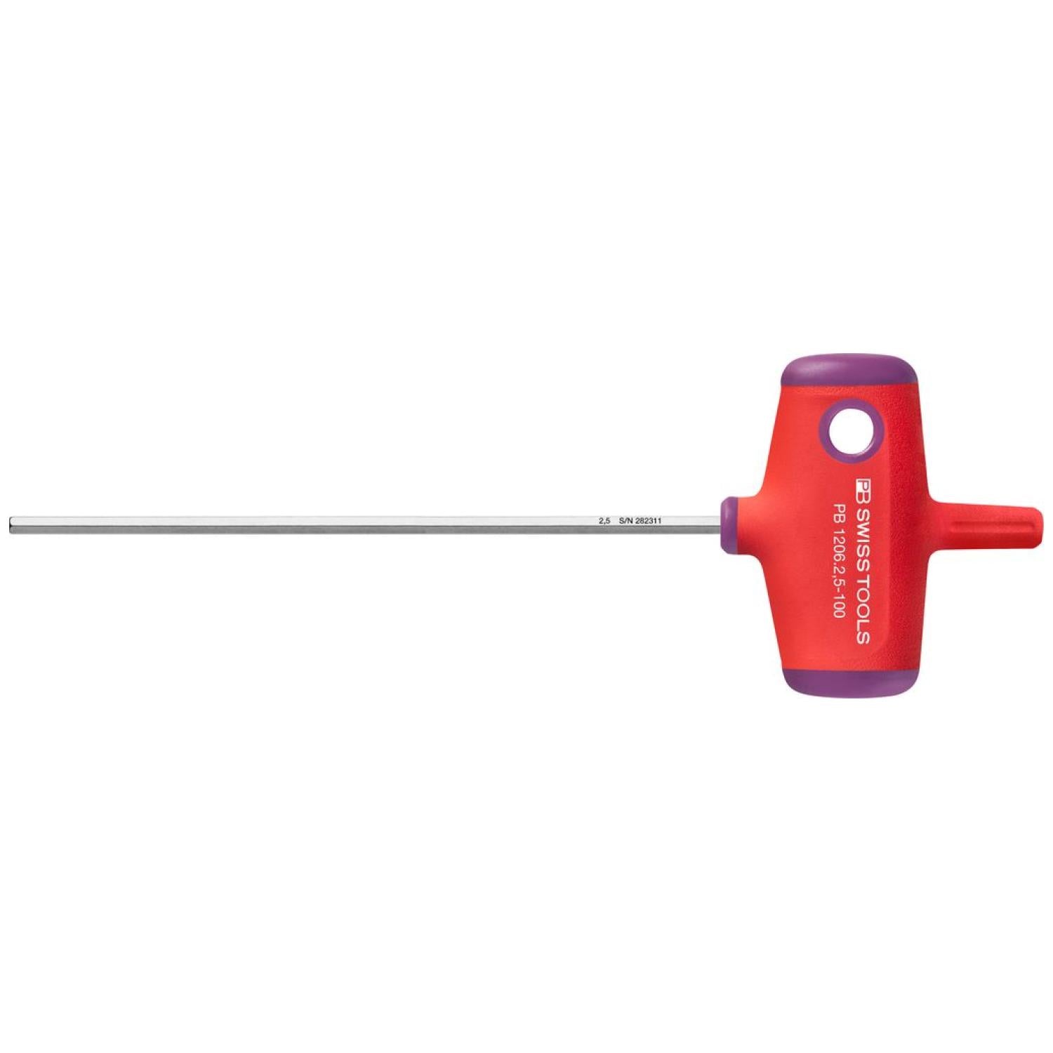 PB Swiss Tools PB 1206.2.5-100 Cross-Handle Screwdrivers, Hex 2.5 mm, 100 mm