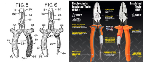 Klein Insulated Pliers patent and product comparison