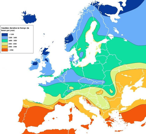 Temperature around Europe