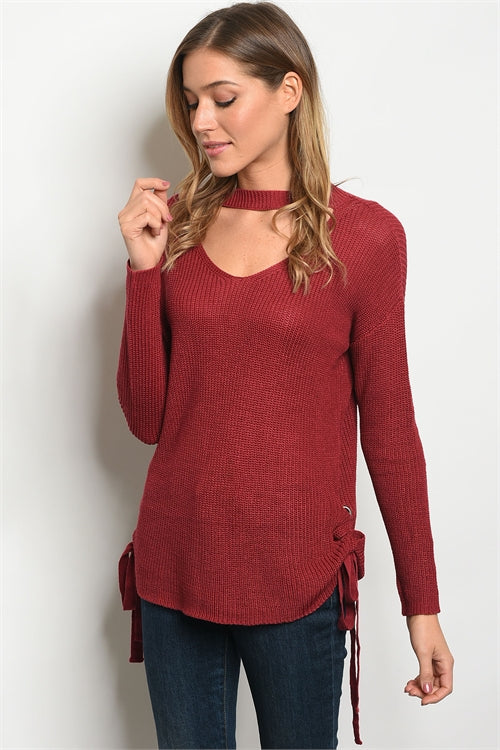 choker neck sweater