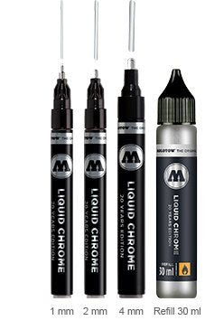 Quagga Overvloed vandaag Molotow Liquid Chrome Pack - 3x markers plus a 30ml refill | Resin Model  Ranch