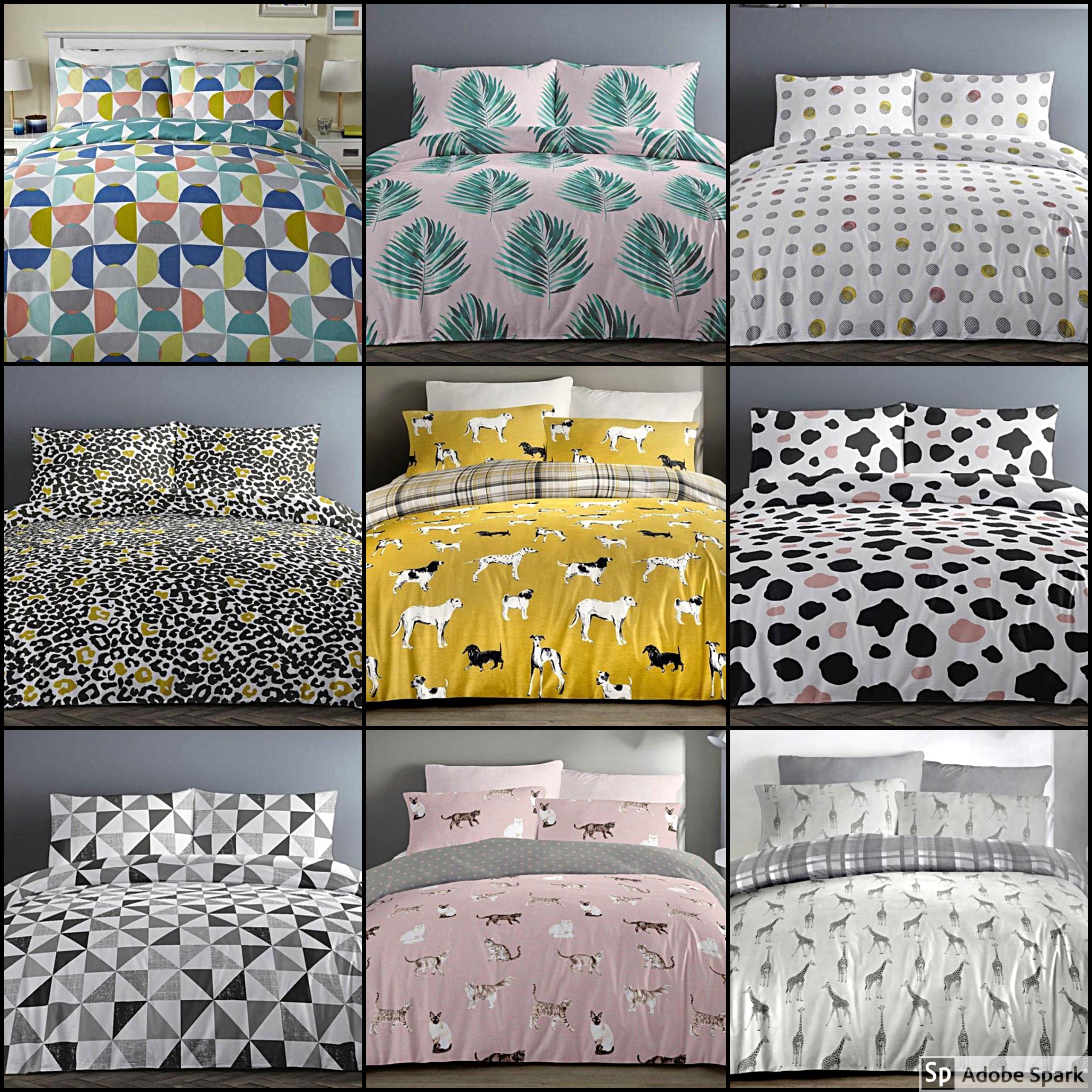 New Duvet Quilt Cover With Pillow Cases Themed Bedding Set Double