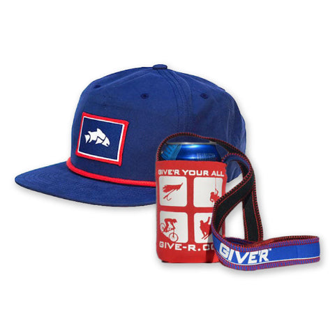 River Runner Neck Coozie and Skipper Snapback