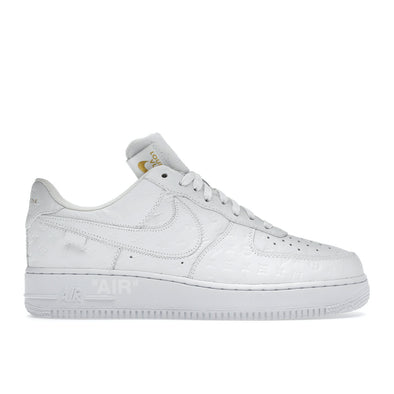 LOUIS VUITTON AIR FORCE 1 VIRGIL ABLOH WHITE LOW TOP SIZE 9 100% AUTHENTIC