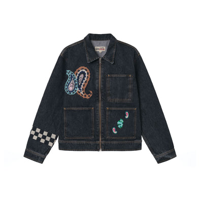 Stüssy Denim Zip Work Jacket Denim – De Makers Gallery