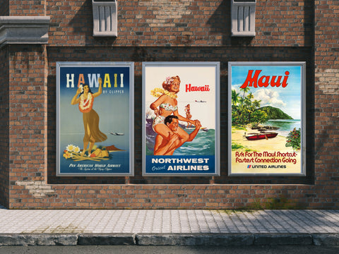 Vintage Hawaii Posters