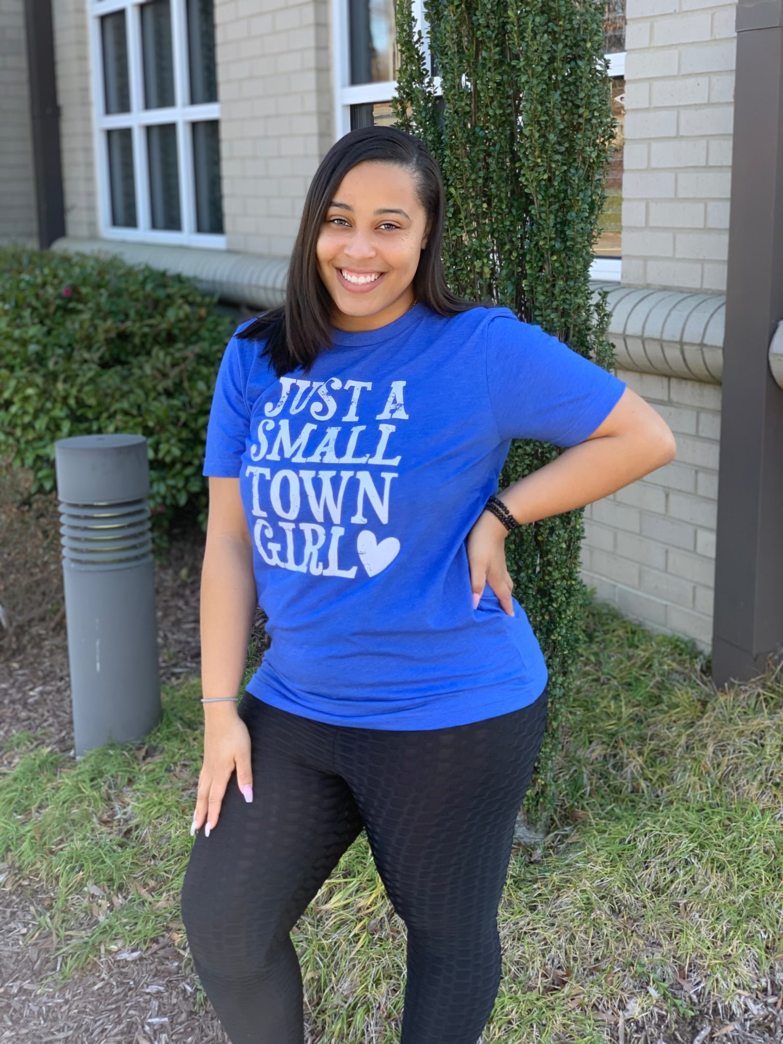 Just A Small Town Girl Tee (Royal)