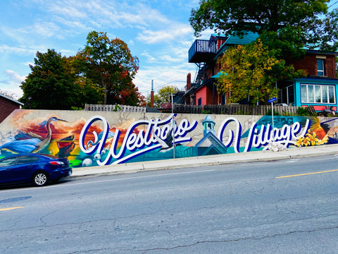 Westboro Village mural, Westboro Ottawa restaurants, what to do in Westboro, where to eat in Westboro, exploring Ottawa's west end, why Westboro is the best