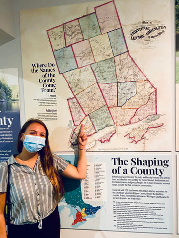 What to do in Napanee Bath Ontario, Lennox & Addington County Museum & Archives, quirky things to do in Napanee Bath, fun day trips from Ottawa and Kingston, museum exhibit in Napanee, mapping out LA county, Ontario counties and small towns to visit