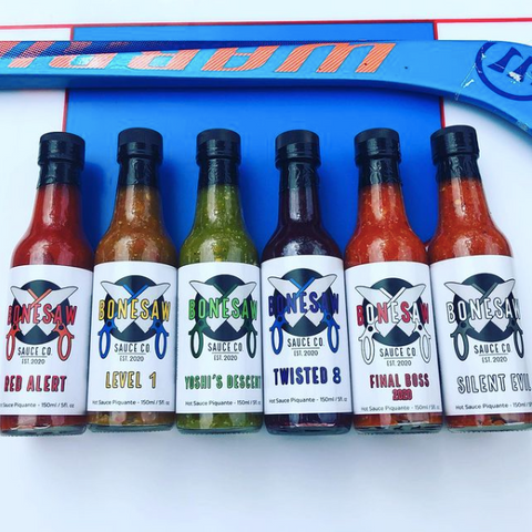 Bonesaw Sauce Co, local hot sauce made and produced in Ottawa Ontario Canada, Canadian made hot sauce in a variety of heat ratings, spice up your BBQ