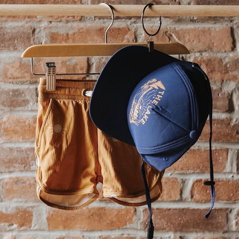 Little Buck shop for kids, children's hats and swimwear made in Ontario Canada, recycled swim suits, snapbacks beanies and bucket hats for kids and adults, clothes and accessories from baby to toddler, Ontario Canada clothing shop for children 