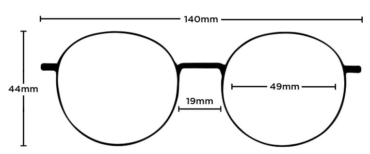 round optical frame for use with ophthalmic prescription