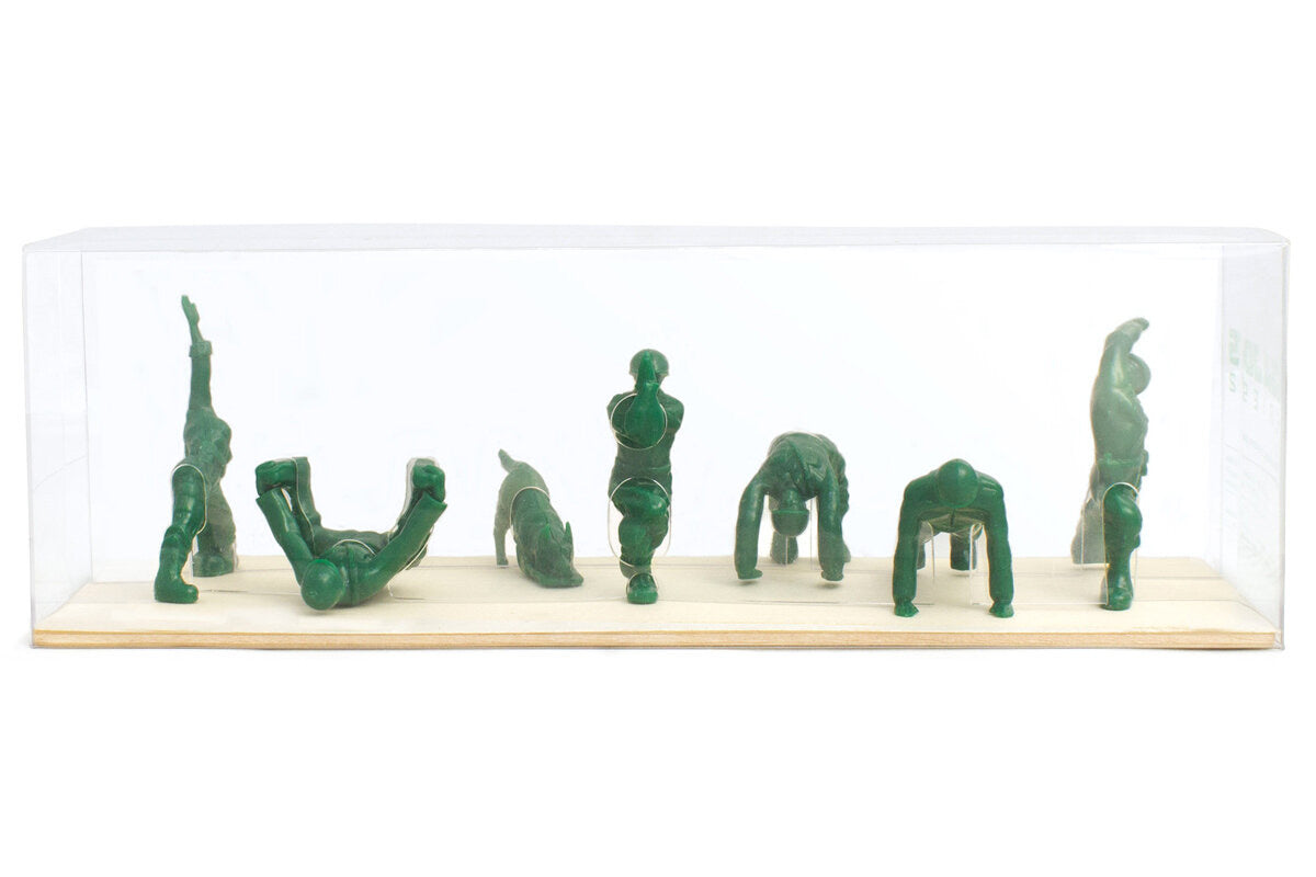 "Yoga Joes" series 2 poses in green by Humango