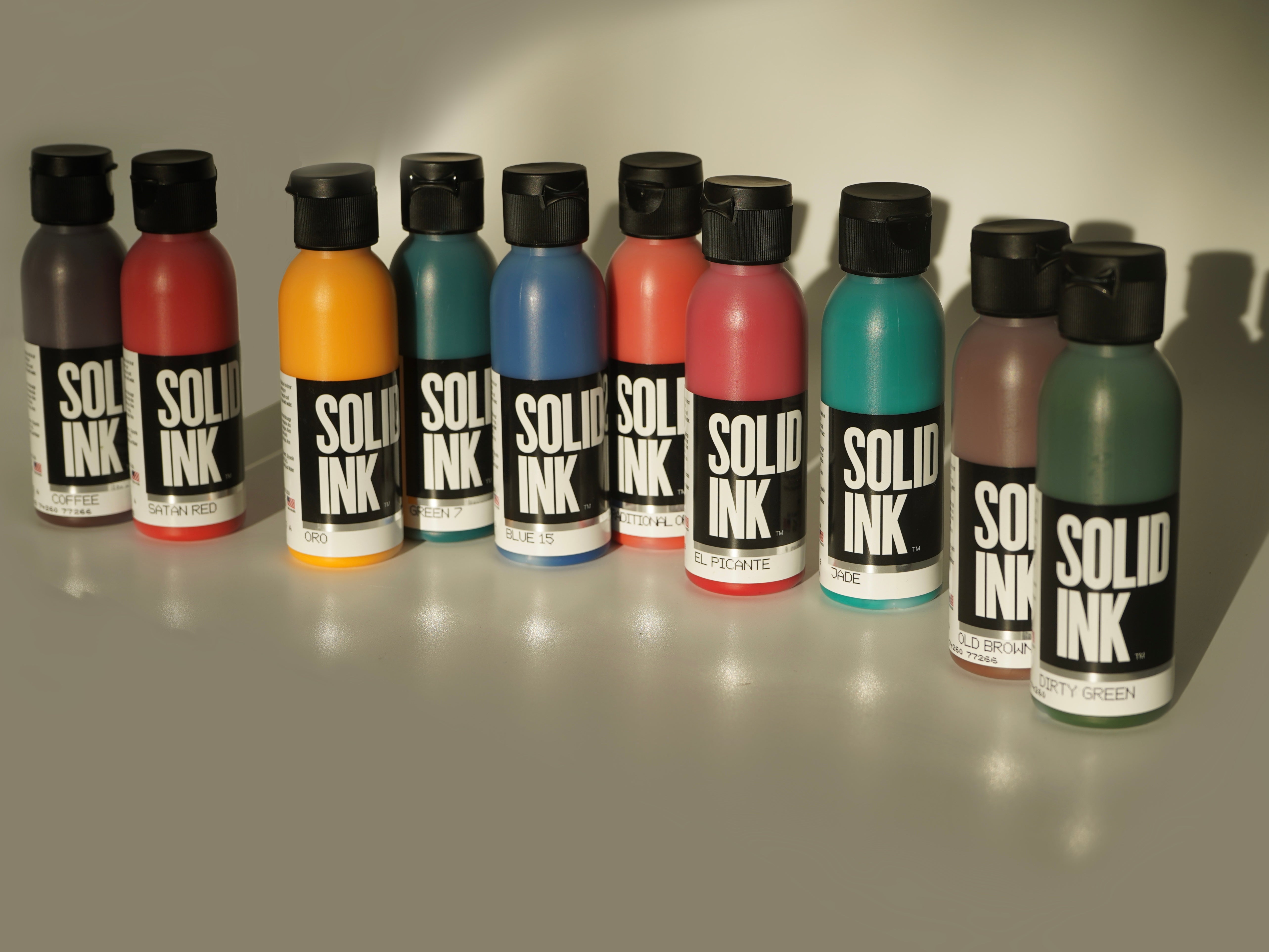 Solid Ink 25 Half Ounce Color Tattoo Ink Set