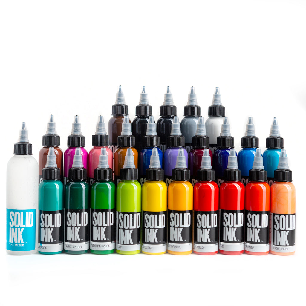 DYNAMIC COLOR Tattoo Ink 1oz Red Blue Black White Green Purple Brown Pink  Colors  eBay