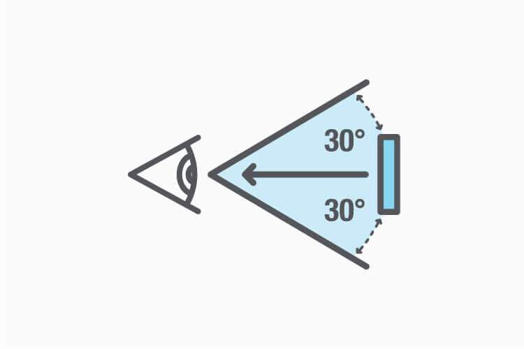 Angle de vision de 30