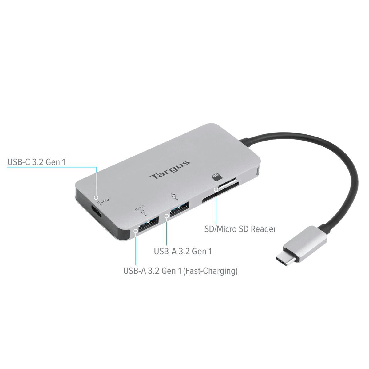 USB-C Ethernet Adapter with 3x USB-A Ports and 1x USB-C Port with
