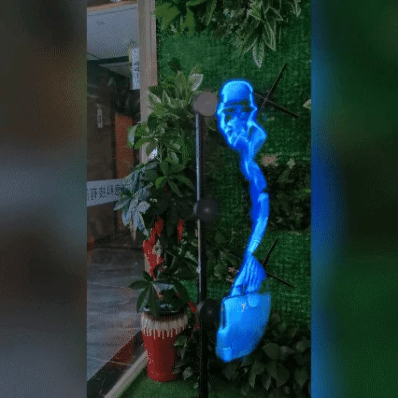 3D LED Hologram Display Fan Projector - Solar Flame Torch