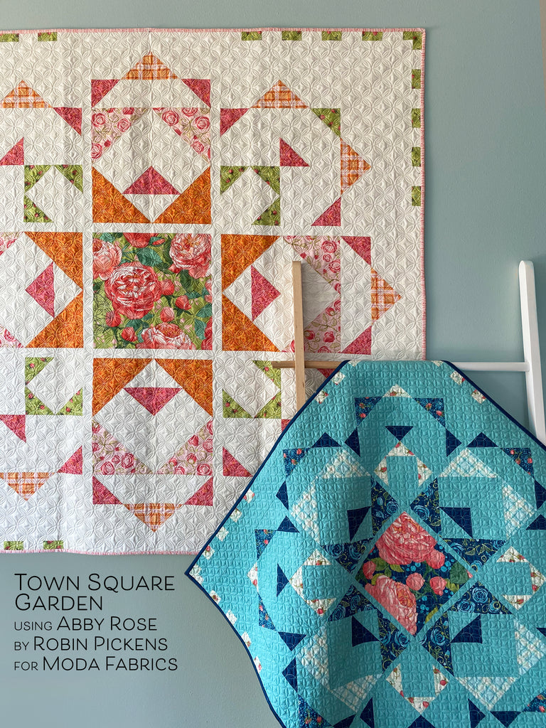 TOWN SQUARE GARDEN Digital PDF Quilt Pattern by Robin Pickens / wall q